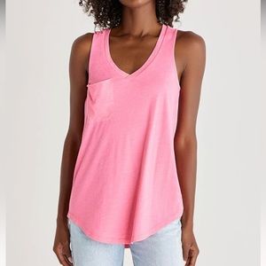 Z SUPPLY | The Pocket Racer Tank {Flamingo}